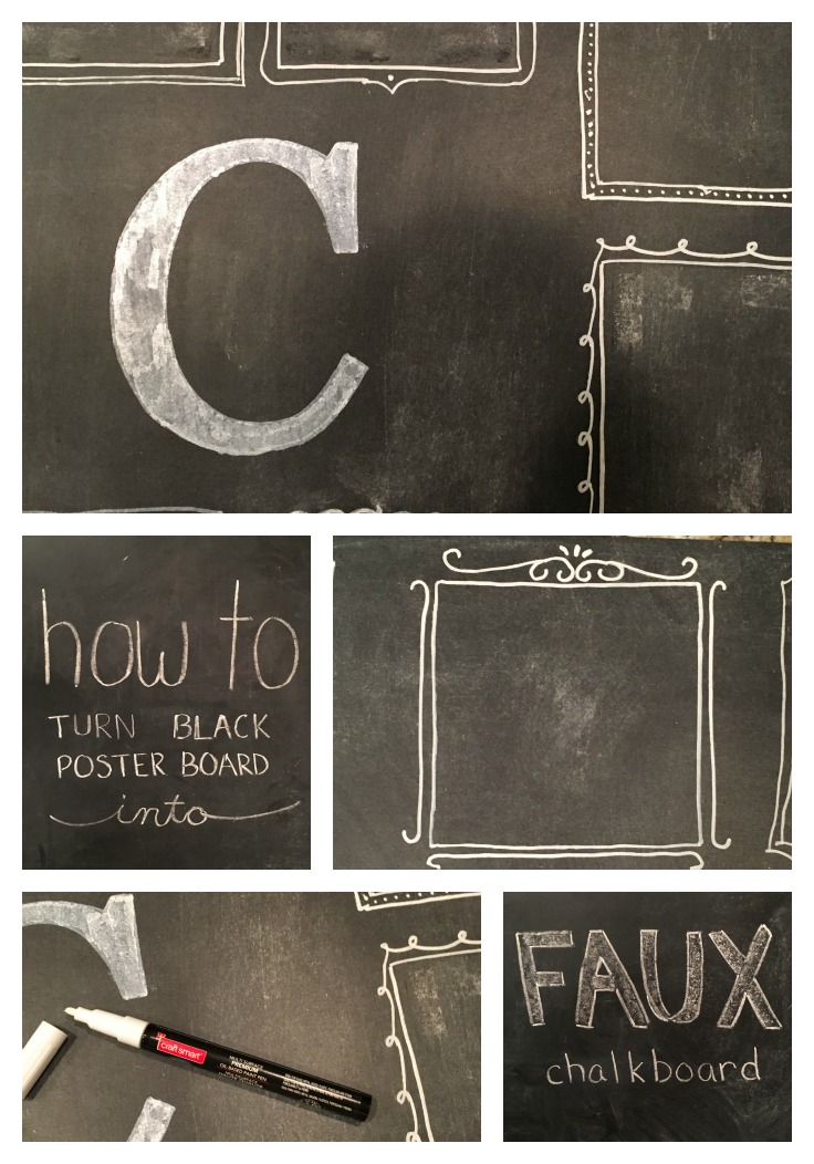 How to Turn Black Poster Board into a Faux Chalkboard